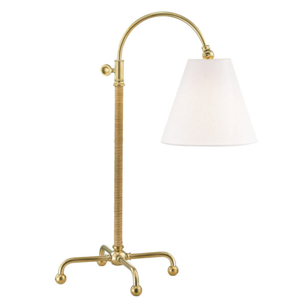1 LIGHT TABLE LAMP W/ RATTAN ACCENT MDSL502 AGB