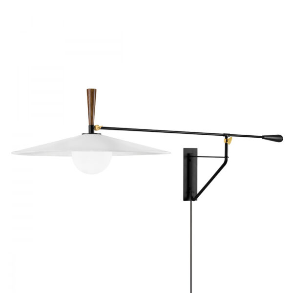 Troy Duarte Plug In Sconce PTL1028 PBR SBK