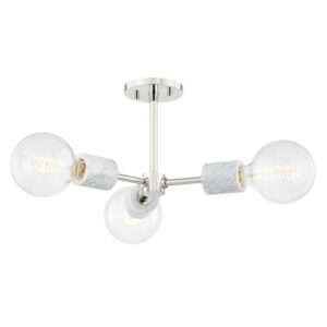 Mitzi by Hudson Valley Lighting Asime Semi Flush H120603 PN