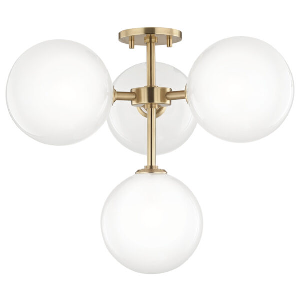 Mitzi by Hudson Valley Lighting Ashleigh Semi Flush H122604 AGB