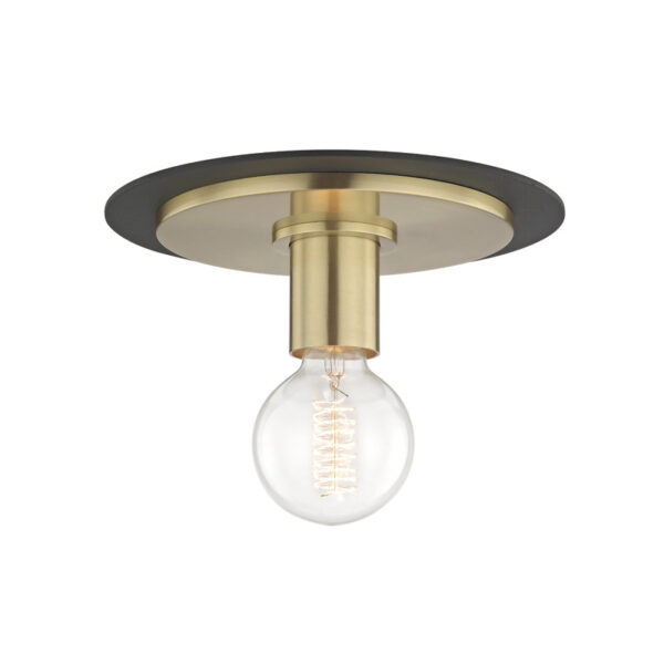 Mitzi by Hudson Valley Lighting Milo Flush Mount H137501S AGB BK
