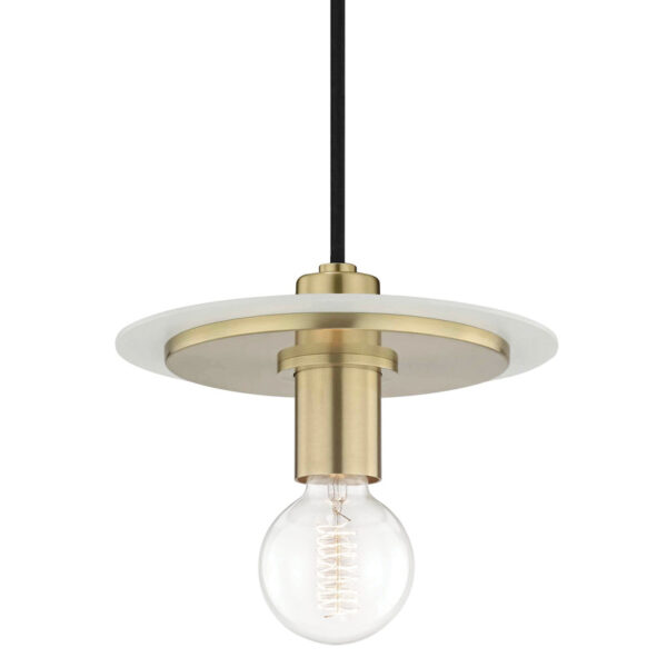 Mitzi by Hudson Valley Lighting Milo Pendant H137701S AGB WH