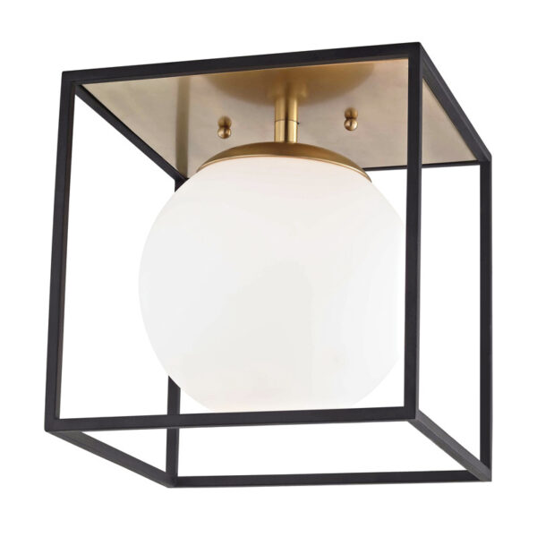 Mitzi by Hudson Valley Lighting Aira Flush Mount H141501L AGB BK