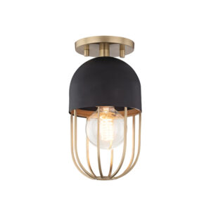 Mitzi by Hudson Valley Lighting Haley Semi Flush H145601 AGB BK