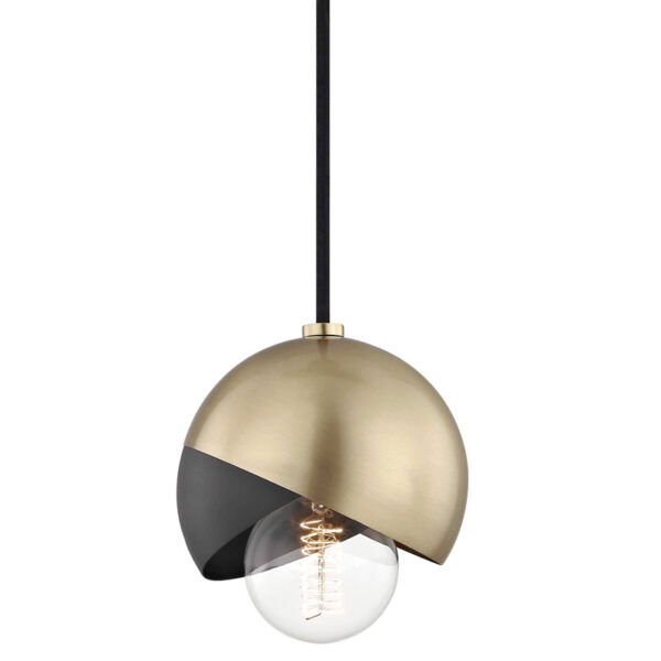 Mitzi by Hudson Valley Lighting Emma Pendant H168701 AGB BK