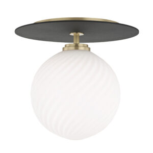 Mitzi by Hudson Valley Lighting Ellis Semi Flush H200501L AGB BK