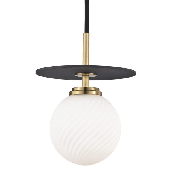 Mitzi by Hudson Valley Lighting Ellis Pendant H200701S AGB BK