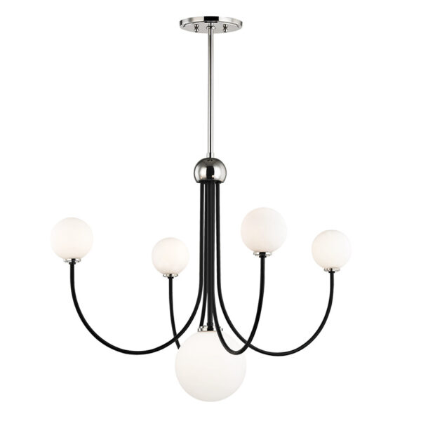Mitzi by Hudson Valley Lighting Coco Chandelier H234805 PN BK