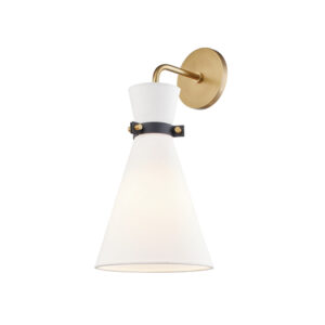 Mitzi by Hudson Valley Lighting Julia Wall Sconce H294101 AGB BK