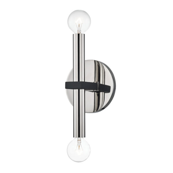 Mitzi by Hudson Valley Lighting Colette Wall Sconce H296102 PN BK