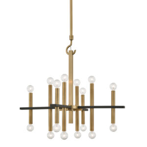 Mitzi by Hudson Valley Lighting Colette Chandelier H296816 AGB BK