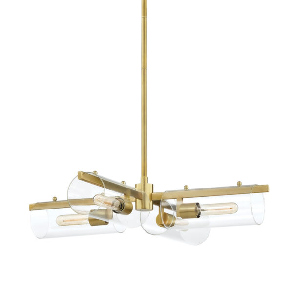 Mitzi by Hudson Valley Lighting Ariel Chandelier H326804 AGB