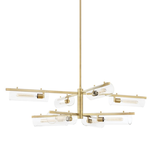 Mitzi by Hudson Valley Lighting Ariel Chandelier H326808 AGB