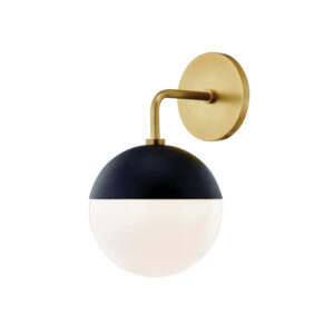 Mitzi by Hudson Valley Lighting Renee Wall Sconce H344101 AGB BK