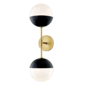 Mitzi by Hudson Valley Lighting Renee Wall Sconce H344102A AGB BK