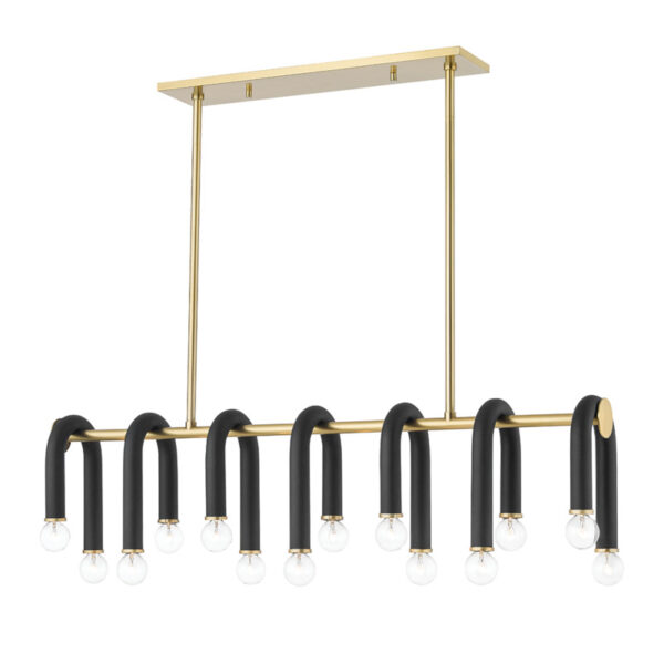 Mitzi by Hudson Valley Lighting Whit Linear H382914 AGB BK