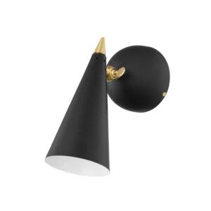 Mitzi by Hudson Valley Lighting Moxie Wall Sconce H441101 AGB BK