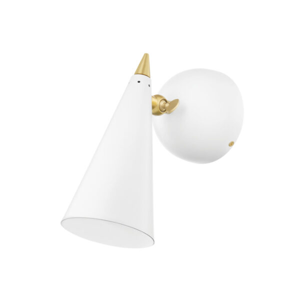 Mitzi by Hudson Valley Lighting Moxie Wall Sconce H441101 AGB WH