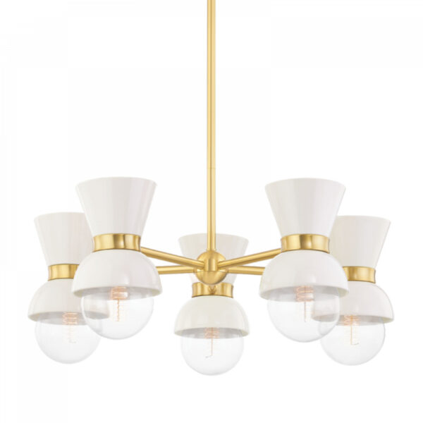 Mitzi by Hudson Valley Lighting Gillian Chandelier H469805 AGB CCR