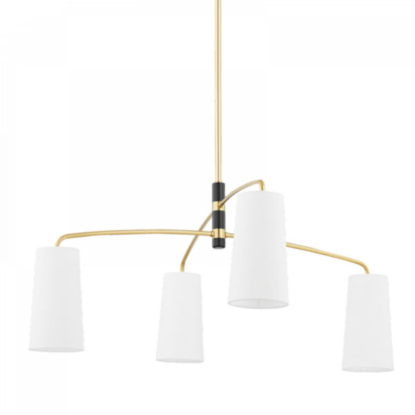 Mitzi by Hudson Valley Lighting Evelyn Chandelier H612804 AGB SBK