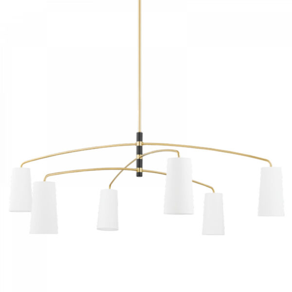 Mitzi by Hudson Valley Lighting Evelyn Chandelier H612806 AGB SBK