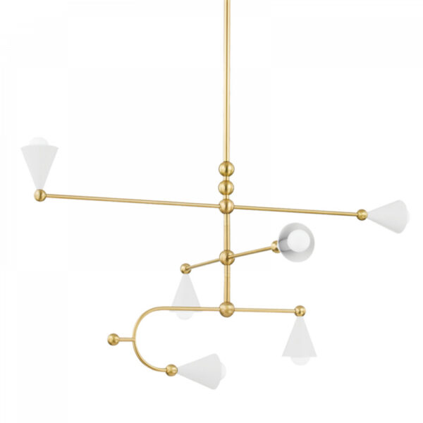 Mitzi by Hudson Valley Lighting Hikari Chandelier H681806 AGB SWH