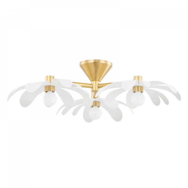 Mitzi by Hudson Valley Lighting Twiggy Semi Flush H698603 AGB TWH