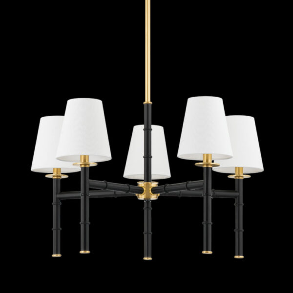 Mitzi by Hudson Valley Lighting BANYAN Chandelier H759805 AGB SBK