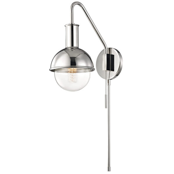 Mitzi by Hudson Valley Lighting Riley Plug In Sconce HL111101 PN