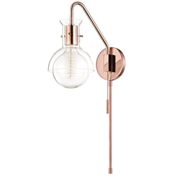 Mitzi by Hudson Valley Lighting Riley Plug in Sconce HL111101G POC