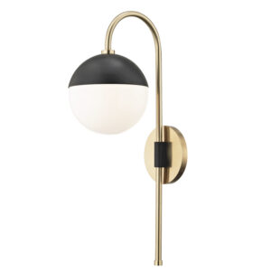 Mitzi by Hudson Valley Lighting Renee Plug in Sconce HL249101 AGB BK