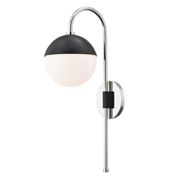 Mitzi by Hudson Valley Lighting Renee Plug in Sconce HL249101 PN BK