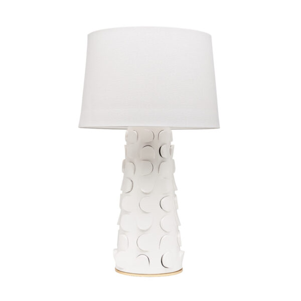 Mitzi by Hudson Valley Lighting Naomi Table Lamp HL335201 WH GL