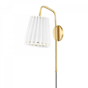 Mitzi by Hudson Valley Lighting Demi Plug in Sconce HL476101 AGB