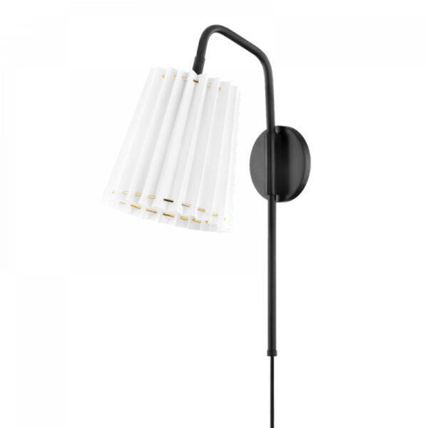 Mitzi by Hudson Valley Lighting Demi Plug in Sconce HL476101 SBK