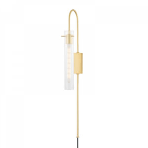 Mitzi by Hudson Valley Lighting Nettie Plug in Sconce HL527201 AGB