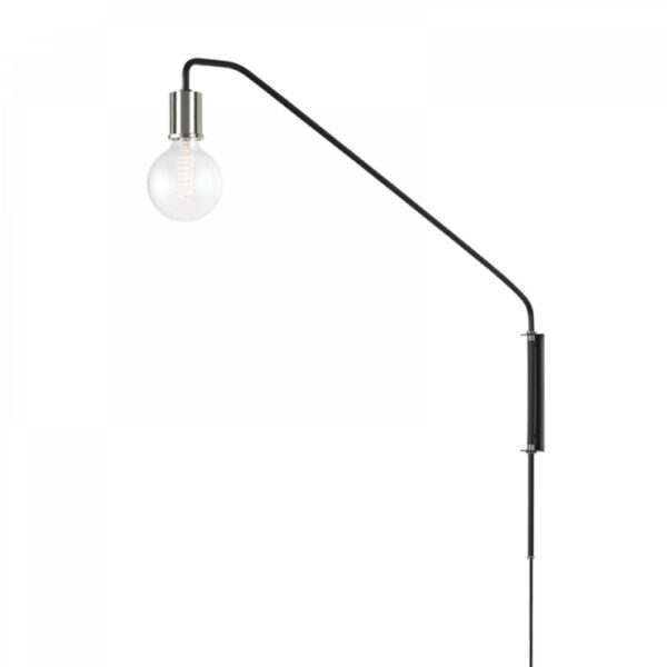 Mitzi by Hudson Valley Lighting Becca Plug in Sconce HL566201 PN SBK