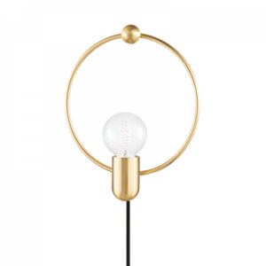 Mitzi by Hudson Valley Lighting Darcy Plug in Sconce HL638201 AGB