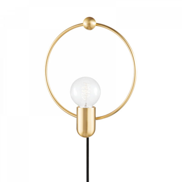 Mitzi by Hudson Valley Lighting Darcy Plug in Sconce HL638201 AGB