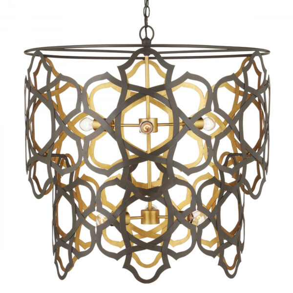 Currey Mauresque Medium Bronze & Gold Chandelier 9000 1106