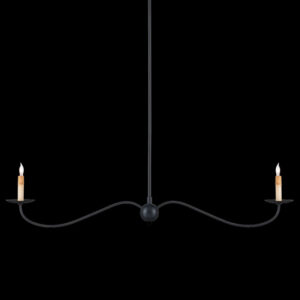 Currey Saxon Black Linear Chandelier 9000 1126