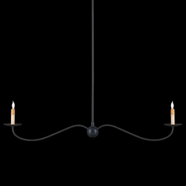 Currey Saxon Black Linear Chandelier 9000 1126