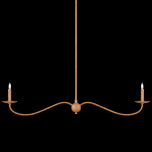 Currey Saxon Rattan Linear Chandelier 9000 1127