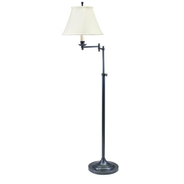 House of Troy Club Adjustable Swing Arm Floor Lamp CL200 OB