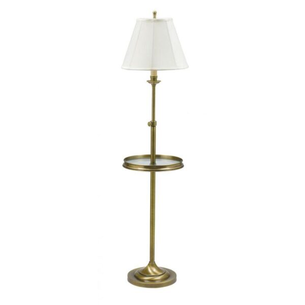 House of Troy Club Adjustable Floor Lamp with Table CL202 AB