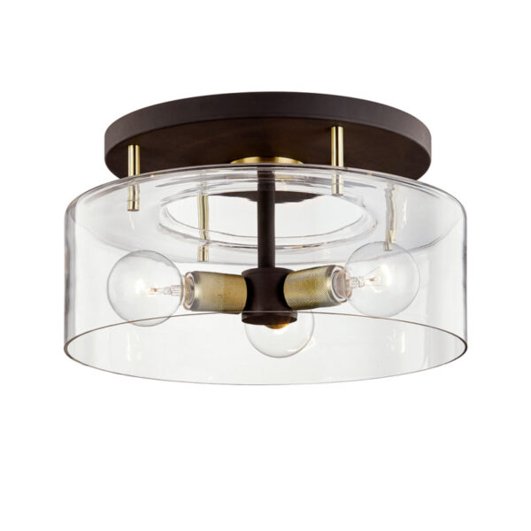 Troy Bergamot Station Semi Flush C7542 BRZ BBA