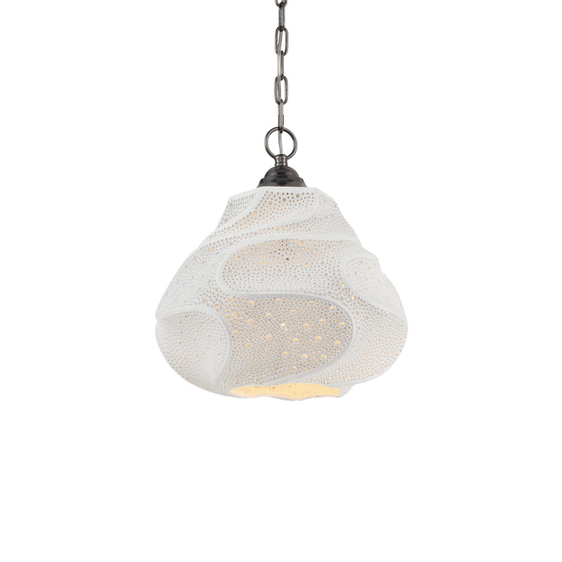 Currey Wintershall White Pendant 9000 1283