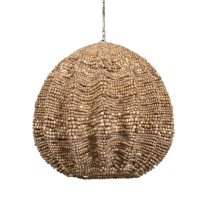 Uttermost Kauri 5 Light Wooden Bead Pendant 21611