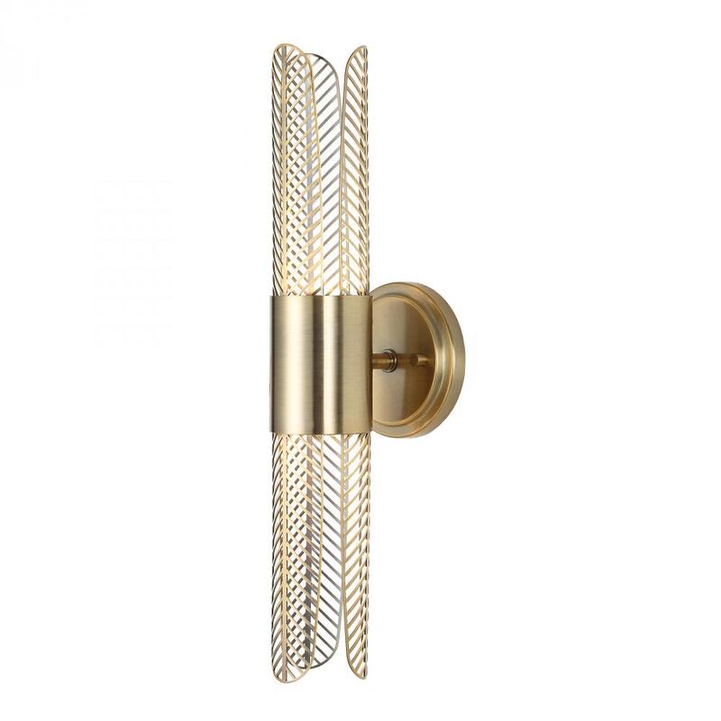 Uttermost Cret 2 Light LED Brass Sconce 22587