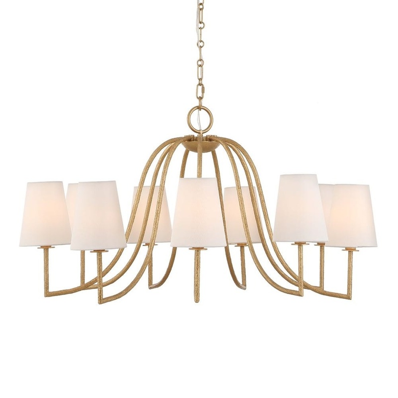 Uttermost Seville 9 Light Gold Chandelier 21399